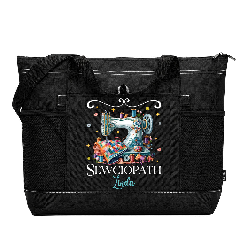 Personalized Sewciopath Sewing Lover Tote Bag