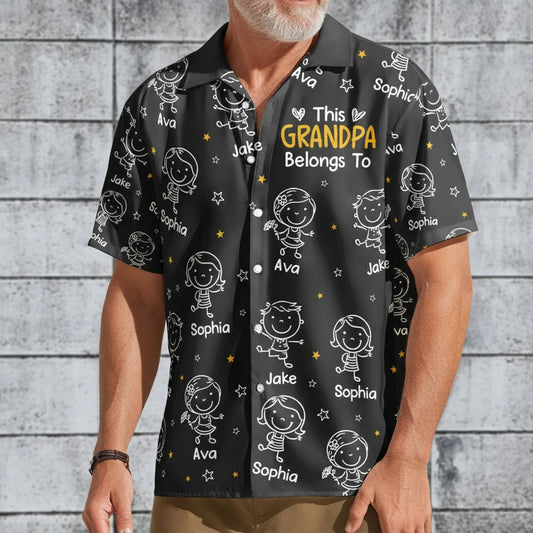 This Grandpa Belongs To Doodle - Personalized Hawaiian Shirt  67 reviews